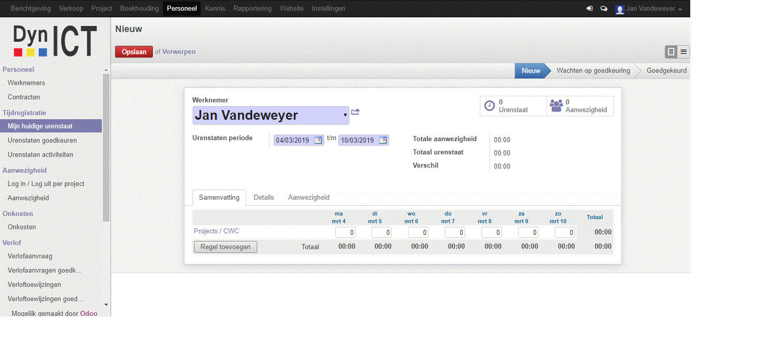 Odoo - Sample 3 for three columns