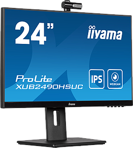 IIYAMA LED LCD 24"FHD IPS Webcam Speakers HDMI USB 5MS HA MON II