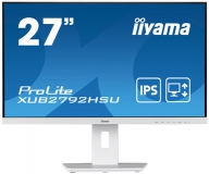 27" WHITE ETE IPS-panel, 1920x1080, 250cd/m2, 15cm Height Adj. Stand, Speakers, VGA, HDMI, DisplayPort, 4ms, USB-HUB 2x2.0