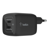 BELKIN 65W PD PPS Dual USB-C GaN Charger Black Universal
