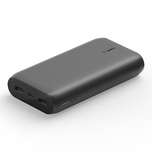 Belkin 20K Power Bank, USB-A & C 15w, Black