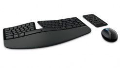Microsoft Sculpt Ergonomic Draadloos toetsenbord + Draadloze     muis, AZERTY, Black