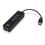 ACT USB 3.1 Gen1 (USB 3.0) Hub 3 port with Gigabit network port