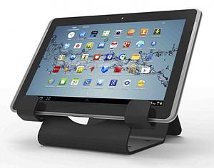 UNI TABLET HOLDER WITH SECURITY CABLE BK CL12UTHBB