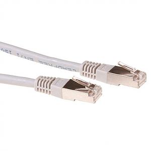 ACT Grijze 1 meter LSZH SFTP CAT6 patchkabel met RJ45 connectoren