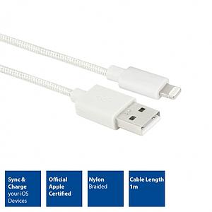 ACT USB-A naar Lightning laad- en datakabel 1 meter, MFI gecertificeerd