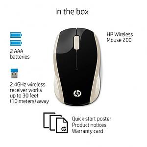 HP Wireless Mouse 200 Silk Gold