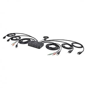 2-Port Dual-Monitor Cable KVM Switch C2-DH46-UA2-CBL-KVM