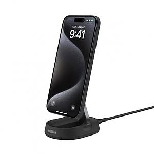 BOOST CHARGE PRO Convertible Qi2 15w Magnetic Charging Stand, w/PSU, Black