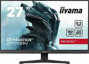 IIYAMA G2770QSU-B6 G-Master Red Eagle 27inch Fast IPS WQHD 180Hz 1000:1 400cd/m2 0.2ms HDMI DP HDR400 Speakers 4xUSB 3.2