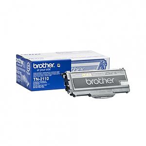 Brother TN-2110. Zwarte toner paginaopbrengst: 1500 pagina's, Printkleuren: Zwart