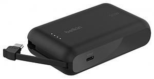 BELKIN 10k PD20w Integrated USB-C Cable Power Bank Black
