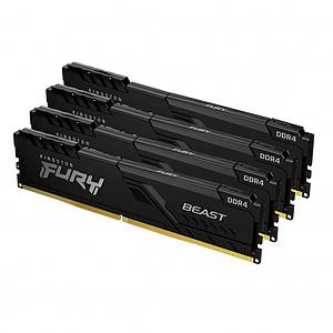 Kingston FURY Beast - DDR4 - kit - 128 GB:4 x 32 GB - DIMM 288-pin - 3200 MHz / PC4-25600 - unbuffered