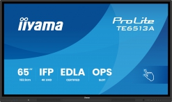 IIYAMA 65"WIDE IFP 40-Points PureTouch-IR Screen, 3840 x 2160, 4K UHD IPS panel, LED Bl., Google EDLA Certified, Full Metal Hou