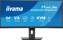 IIYAMA 34"WIDE LCD, 3440 x 1440, UWQHD Curved VA panel, LED Bl., USB-Hub , FreeSync Premium, Height Adjust., 350cd/m², 3000:1 S
