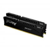 Kingston FURY Beast RGB - DDR5 - kit - 16 GB: 2 x 8 GB - DIMM 288-pin - 5200 MHz / PC5-41600 - CL36 - 1.25 V - unbuffered - on-