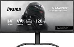 IIYAMA 34"WIDE LCD, G-Master Black Hawk, 3440 x 1440, UWQHD Curved VA panel, LED Bl., FreeSync Premium (DisplayPort), USB-Hub (