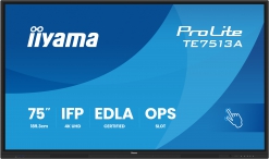 IIYAMA 75"WIDE IFP 40-Points PureTouch-IR Screen, 3840 x 2160, 4K UHD IPS panel, LED Bl., Google EDLA Certified, Full Metal Hou