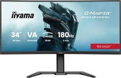 IIYAMA 34"WIDE LCD, G-Master Red Eagle, 3440 x 1440, UWQHD Curved VA panel, LED Bl., FreeSync Premium (DisplayPort) VRR / ALLM,