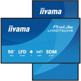 IIYAMA LH5075UHS-B2AG 50inch 3840x2160 UHD VA panel Haze 25perc 500cd/m2 Landscape and Portrait Signal FailOver Speakers