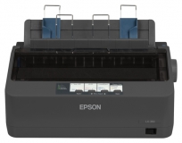 LX-350 Dot matrix printer. 9 pins. 80 column. original + 4 copies. 347 cps HSD (10 cpi). Epson ESC/P - IBM 2380+ emulation. 