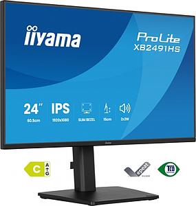 Iiyama Prolite XB2491HS-B1 24"WIDE LCD, 1920 x 1080, 120 Hz IPS panel, LED Bl., Adaptive Sync, Pivot, Height Adjust.(15cm)