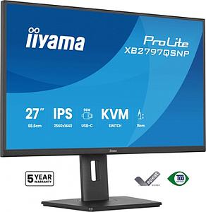Iiyama Prolite XB2797QSNP-B1 27"WIDE LCD, 2560 x 1440 QHD, IPS panel, LED Bl., Adaptive Sync, USB-Hub (2xOut v3.2 +2xUSB-C