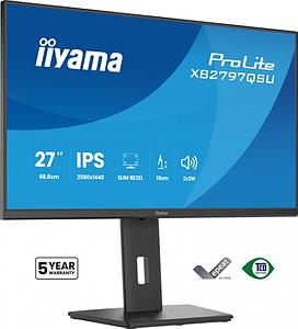 IIYAMA XB2797QSU-B1 27inch IPS QHD 4-side slim bezel EyeComfort 350cd/m2 4ms Speakers 2x HDMI DP 2xUSB 3.2 2xUSB