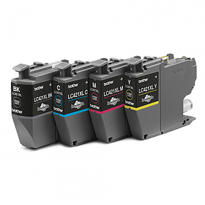 BROTHER 4-pack of Black Cyan Magenta and Yellow 500-page high capacity ink cartridges for DCP-J1050DW MFC-J1010DW and DCP-J11