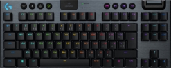 Logitech G915 Tenkeyless Lightspeed Wireless RGB Mechanical Gaming Keyboard, Carbon, Tactile, BE Azerty